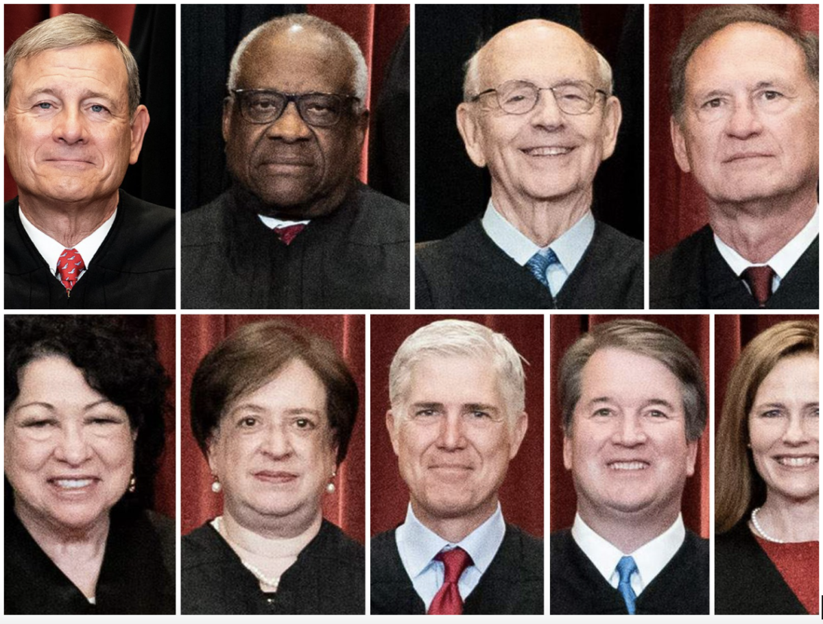 Picture of all the current Justices on the Supreme Court via Newsweek